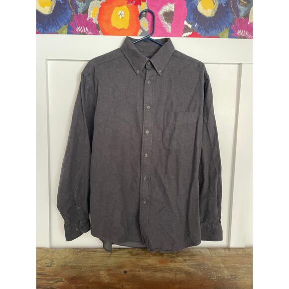 Casual Roundtree and Yorke gray button front - Picture 1 of 6